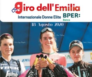 Cartel Giro Dell'Emilia en la que sale el podium del año pasado