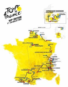Mapa recorrido Tour de Francia 2022